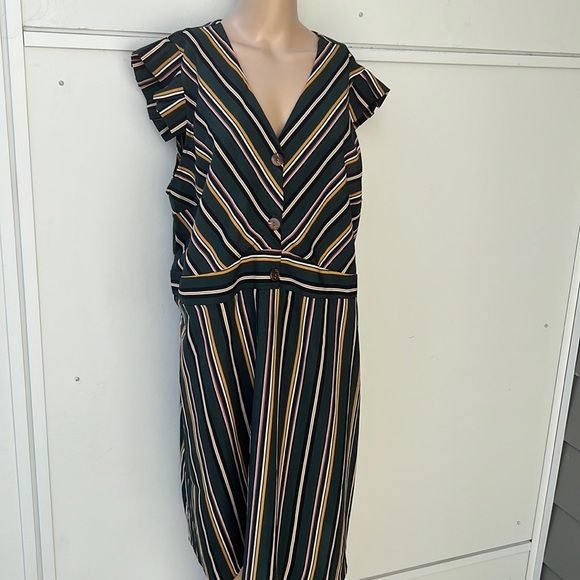Monteau Womens Sleeve Striped Fit Flare Dress size 3X - Picture 7 of 8
